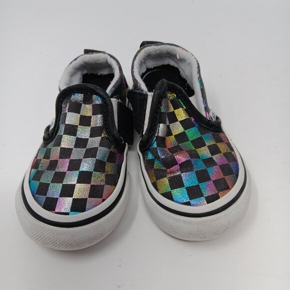 vans holographic checkered slip used size US 4.5 - Picture 2 of 6